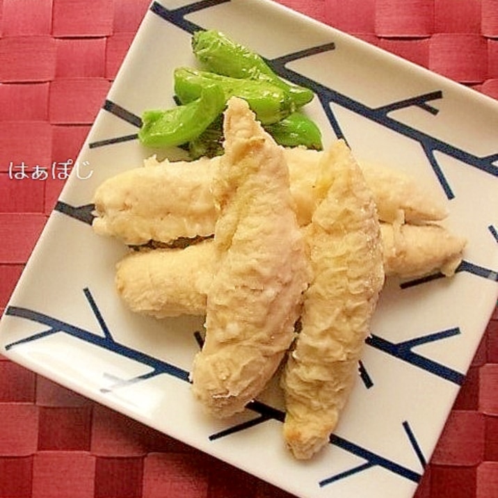 揚げない 鷄ささみのとり天風 レシピ 作り方 By はぁぽじ 楽天レシピ